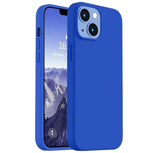 Vooii Compatible with iPhone 14 Case, [Anti-Scratch Microfiber Lining] [Soft Touch Premium Liquid Silicone], Ultra Slim Shockproof Protective Phone Case for iPhone 14 - Klein Blue - Image 1