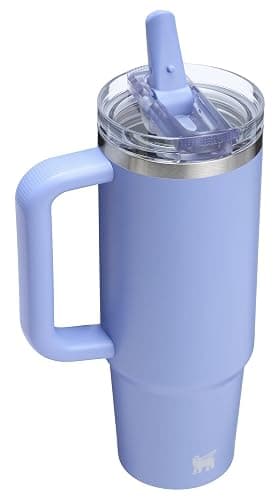 STANLEY Quencher ProTour Flipstraw Tumbler, 30 oz, Hydrangea | Built-In Straw & Handle | Cupholder Compatible for Travel | Leakproof Insulated Stainless Steel Cup | BPA-Free thumbnail 4