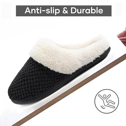 ULTRAIDEAS Women's Warm Winter House Shoes Slippers Memory Foam with Comfy Fleece, Fuzzy Slip-on Indoor Outdoor thumbnail 6