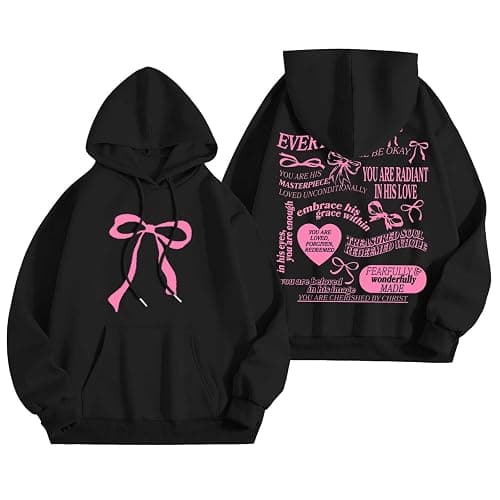 BJUTIR Sweatshirt for Women Trendy Cute Bow Hoodie Long Sleeve Preppy Casual Lightweight Hoodies Pullover - Image 1