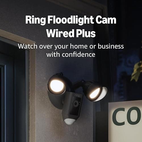 Ring Floodlight Cam Wired Plus (newest model), Outdoor home or business security with motion-activated 1080p HD video and floodlights, 3-pack, Black thumbnail 7