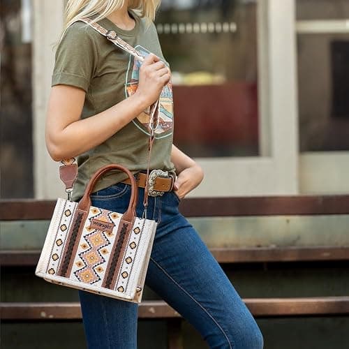 Wrangler Aztec Tote Bag for Women Boho Shoulder Purses and Handbags thumbnail 2