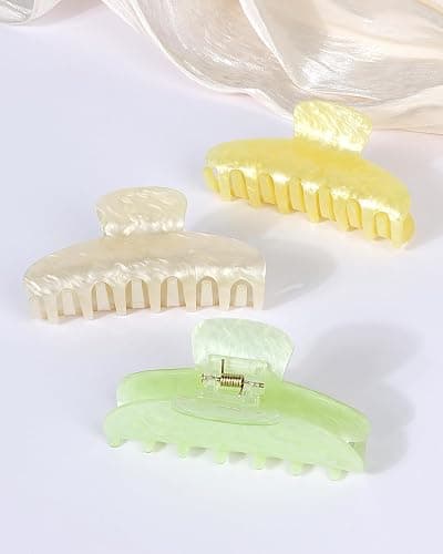 6 Pcs Cute Hair Claw Clips for Women Girls, Strong Hold Hair Jaw Clips, Non-Slip Hair Accessories Acrylic Resin Hair Clips. thumbnail 8