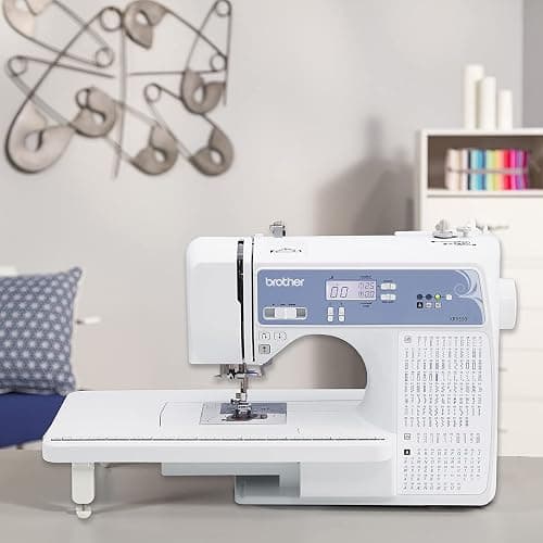 Brother Sewing and Quilting Machine, Computerized, 165 Built-in Stitches, LCD Display, Wide Table, 8 Included Presser Feet, White, 20x12x17 thumbnail 2
