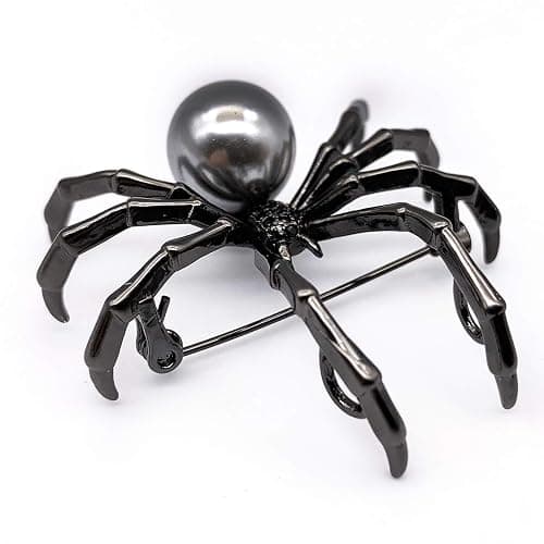 XGALBLA Vintage Style Austrian Crystal Halloween Micro Crystal Pave Spider Brooch Pin for Women - Image 1