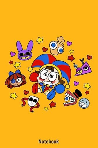 The amazing digital circus pomnii Notebook: Blank Notebook Journal College Ruled Lined Notepad - Image 1