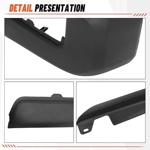 ECOTRIC Rear Bumper End Cap Compatible With 2016-2023 Toyota Tacoma W/O Sensor Hole Replace for TO1105133, TO1104133; 52156-04010, 52155-04010 Corner Cover Driver and Passenger Side Black thumbnail 7