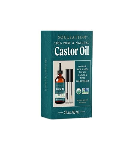 SOULSATION Organic Castor Oil for Eyelashes, Hair & Skin (2oz with Eyelash Kit) | 100% Pure, Natural Cold Pressed thumbnail 3