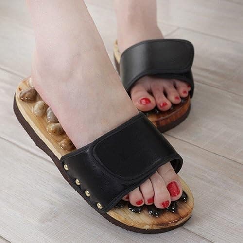 Tsffae Fußmassage-Hausschuhe, 1 Stück, Naturstein-Hausschuhe, Reflexzonenmassage, Naturheilkunde, Akupunktur, Plantarfasziitis-massageschuhe Zur Linderung Von Fußschmerzen Für Männer Und Frauen thumbnail 6