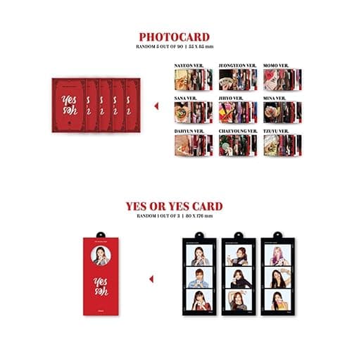 TWICE - 6th Mini Album [YES or YES] (A ver.) Photobook + Photocards + Yes or Yes Card + 2 Pin Button Badges thumbnail 4