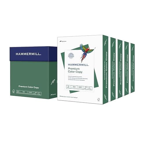 Hammermill Printer Paper, Premium Color 28 lb Copy Paper, 8.5 x 11 - 5 Ream (2,500 Sheets) - 100 Bright, Made in the USA, 102450C, White - Image 1