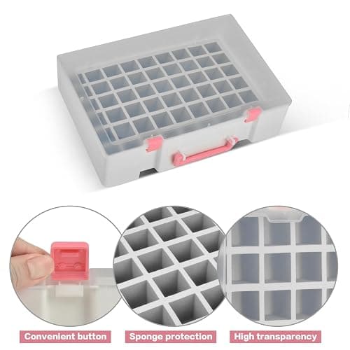 FULLCASE Nail Polish Organizer, 54 Bottles Nail Storage with Separate Sponge Compartment for Sally Hansen/for GAOY/for OPI/for Essie/for CANNI Gel/for DND Gel Polish thumbnail 6
