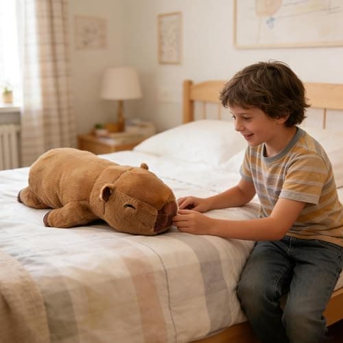 WESOPAN 3.3 lbs Weighted Capybara Stuffed Animals, 24 Inch Giant Capybara Weighted Plush Cute Soft Teddy for Kids Adults thumbnail 2