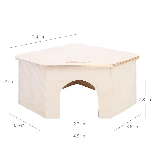 Niteangel Birch Chamber-Maze Hamster Hideout - Small Pets Woodland House Habitats Decor for Hamster Mice Gerbils Mouse thumbnail 5