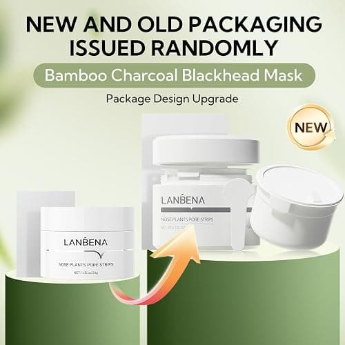 LANBENA Blackhead Remover Nose Pore Strips for Face, 2.0 Upgraded Deep Cleansing Peel off Mask Nose Strips Skincare for All Skin (1.06 Oz/30g) - 60pcs Strips thumbnail 2
