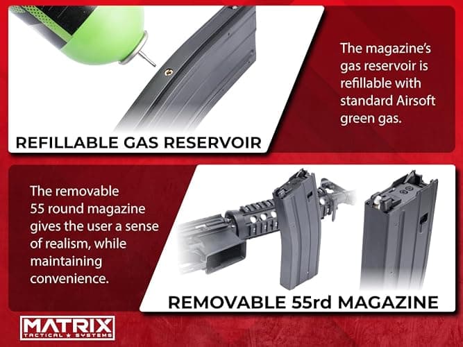 Evike Airsoft - Matrix M4 GBB M4-Style Gas Blowback Airsoft Rifle w/Reinforced WA System (Model: Full Stock M4 RIS) thumbnail 4