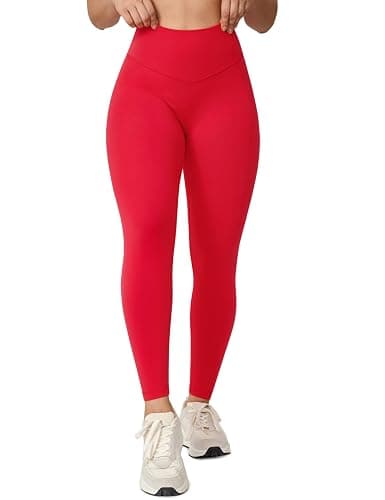 UNISSU Hugcurve No Front Seam High Waisted Workout Leggings for Women Buttery Soft Yoga Pants Gym Athletic Tights - 25'' - Image 1