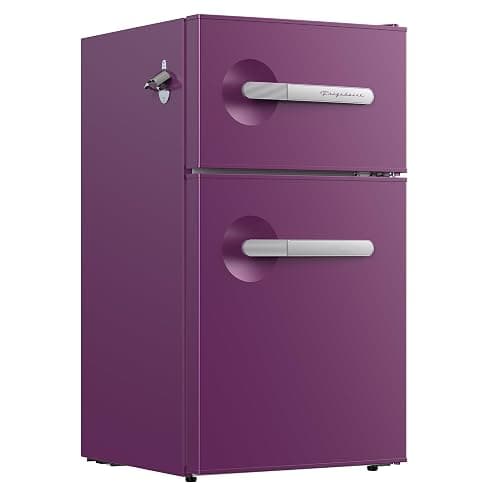 Frigidaire, 3.1 Cu. Ft. 2 Door Retro Series Compact Refrigerator, Built-In Side Bottle Opener, Purple thumbnail 3