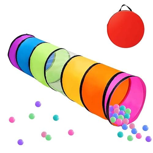 Kids Play Tunnel for Toddlers,Pop Up Crawl Through Tunnel Play Tent for Baby Infant Children or Pet,Indoor & Outdoor Toys for Boy and Girl Backyard Playset - Image 1