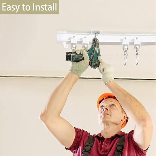 Trimold Premium 6m Ceiling Curtain Track System, Flexible and Durable Design for Effortless Gliding, Ideal for Shower Window RV Room Dividers, Privacy and Home Décor thumbnail 2