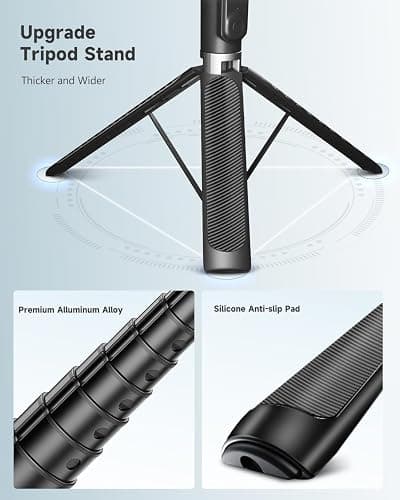 RISEOFLE Phone Tripod & Selfie Stick, 180cm Aluminum All in One Extendable Tripod for Smartphone, Portable Travel Phone Stand for Filming, with Wireless Remote for iPhone/Samsung/Android/Camera thumbnail 2