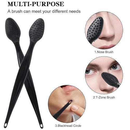10 Pcs Lip Exfoliator Scrub Brush, Ooloveminso Silicone Lip Scrubber Exfoliating Brush, Soft Double-Side Lip Exfoliator Tool for Dark Lips, Lip Care and Beauty-Black thumbnail 4