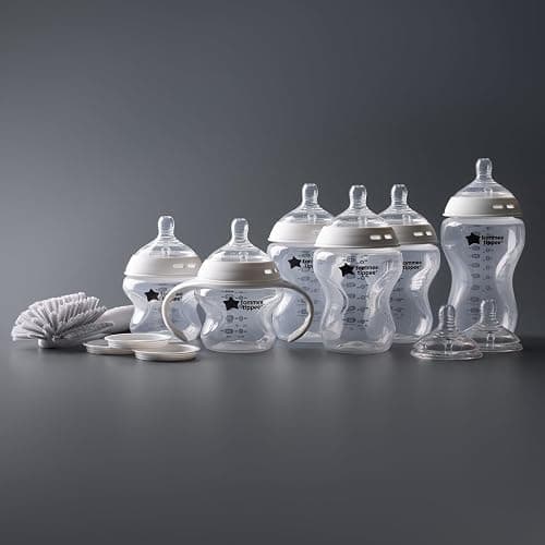Tommee Tippee Natural Start Grow with Baby Bottle Set, 5oz, 9oz and 11oz, Slow, Medium and Thicker Flow Nipples, Removable Bottle Handles, Self-Sterilizing - Clear - Grow with Baby thumbnail 4