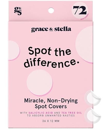 grace & stella Award Winning Clear Pimple Patches (Invisible, 72 Count) - Dermatologist Tested Hydrocolloid Spot Patches - Absorbs Gunk & Flatten Breakouts - Acne Patches for Blemish Treatment - Vegan - Image 1