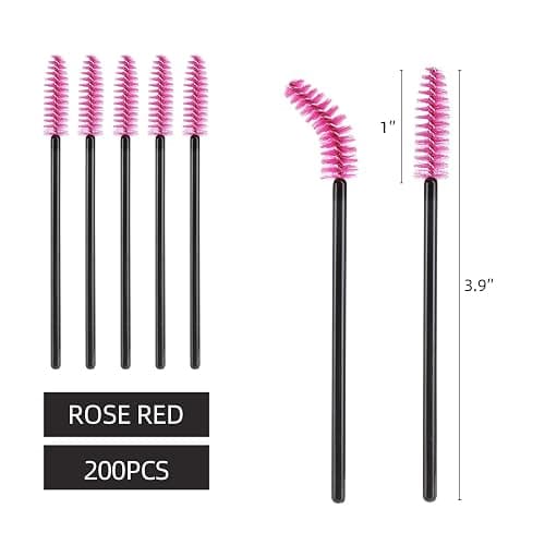 200 Pcs Disposable Mascara Wands Eyelash Brush Spoolies for Eye Lash Extension, Eyebrow and Makeup thumbnail 2