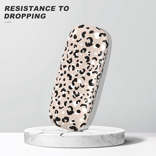 NPOOYI Eyeglasses Case, Hard Shell Protective Case for Glasses, Unisex for Women Men - Leopard thumbnail 5