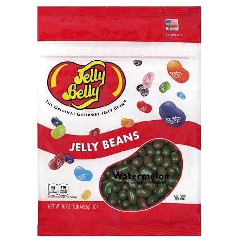 Jelly Belly Watermelon Jelly Beans - 1 Pound (16 Ounces) Resealable Bag - Genuine, Official, Straight from the Source - Image 1