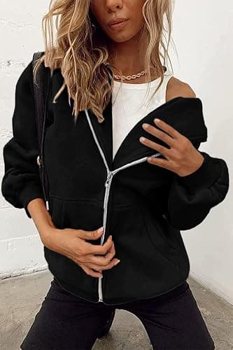 PRETTYGARDEN Women's 2026 Zip Up Y2K Hoodies Casual Long Sleeve Sweatshirts Fall Spring Track Jackets with Pockets thumbnail 3