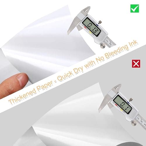 Printable Sticker Paper for Inkjet Printer 40 Sheets 8.5"x11'' Matte Sticker Printer Paper Full Sheet Labels for Laser/Inkjet Printers, Letter Size thumbnail 6