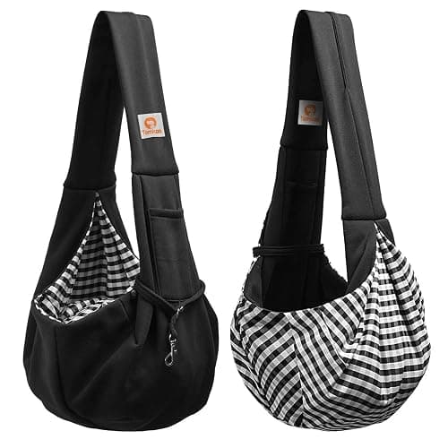 Tomkas Small Dog Sling Carrier - Classic Pocket & Classic Strap - Wrap Carrier - for 3-10 lbs Pets(Black) thumbnail 9