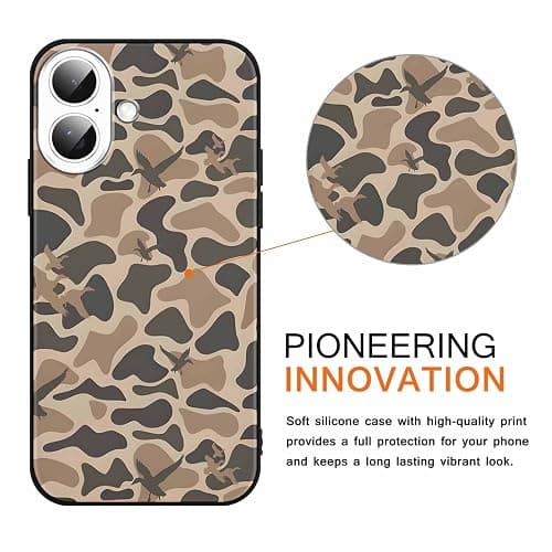 Yomjew 2 Pack Army Brown Camo Phone Case for iPhone 16 6.1 inches, Cool Durable Pattern Flag Anti-Scratch Soft Slim Flexible Protective Shockproof TPU Funda Cover for Men Boys thumbnail 3