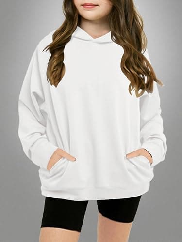 Meikulo Girls' Hoodies Sweatshirts Long Sleeve Casual Lightweight Pullover Tops with Pockets 4-15 Years thumbnail 7