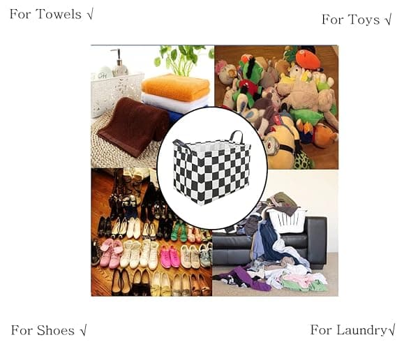 MAIZMZ Rectangular Storage Basket Collapsible Organizer Bin Waterproof Toy Box for Organizing Home/Dorm/Kitchen/Pet/Office/Closet/Shelf/Gift Baskets thumbnail 4