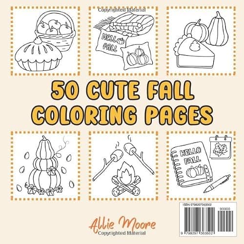 Cute Fall Coloring Book: Cozy and Groovy Designs for Girls, Teens, and Adults | Bold, Easy, and Comfy Illustrations with Autumn & Thanksgiving ... Girly Things for Stress Relief and Relaxation thumbnail 2