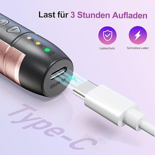 COSLUS Kabellos Tragbar Nagelfräser, 11 in 1 Profi Maniküre und Pediküreset, Nagelfeile für Gelnägel und Acrylnägel, Nagelformen, Entfernen von Hornhaut thumbnail 4