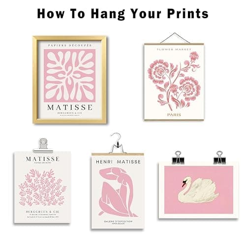 ANERZA 16 PCS Pink Wall Art Decor, Matisse Gallery Wall Prints for Bedroom, Light Pink Posters for Room Aesthetic, Collage Kit Pictures for Living Room, Teen Girls Dorm Home Artwork thumbnail 5