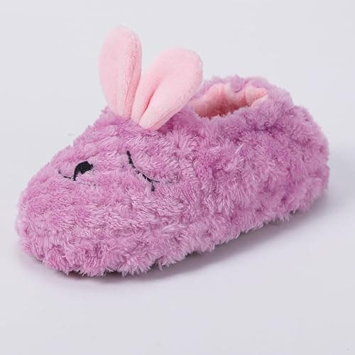 Csfry Baby Girl's Premium Soft Plush Slippers Cartoon Warm Winter House Shoes thumbnail 4