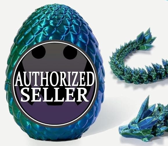 3D Printed Dragon with Surprise Egg,Surprise Dinosaur Eggs Fidget Toys for Kids, Birthdays, Halloween Christmas Decorations Gifts Indoor Outdoor for Girls Boys (Green) thumbnail 4