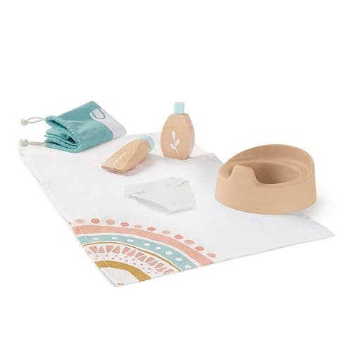 Miniland Doll - Wooden Care Set accessory for Dolls play, made with ECO materials for children Imaginative devolpment thumbnail 3