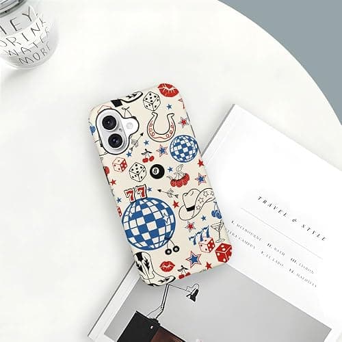 Case Compatible with iPhone 16,Hybrid 2-Layer Hard Shell,Shockproof Soft for Girl Women,Classic Western Cowboy Boots Retro thumbnail 4