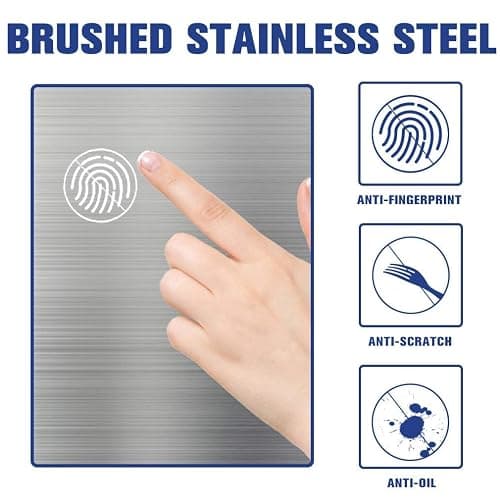 BestOffice | 13 Gallon Trash Can with Lid | Automatic Touchless Garbage Can | Odor Control | Modern Oval Design | Easy to Clean | Stainless Steel | Fits Any Kitchen, Bathroom, Office or Home thumbnail 6