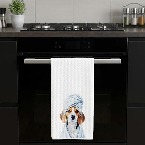 ZUZIMIRA Beagle Dog Gifts Decoration Towels for Washroom Toilet, Beagle Waffle Weave Bathroom Towels for Dog Lover thumbnail 7