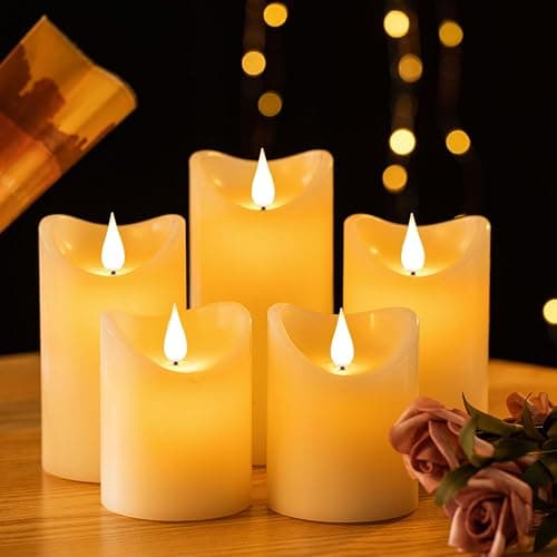 Da by flameless Candles,LED Candles Battery Candle Height 10cm × 2, 13.5cm × 2, 16.5cm × 1; Diameter 8cm; 5PCS Latest Style Battery Candle thumbnail 2