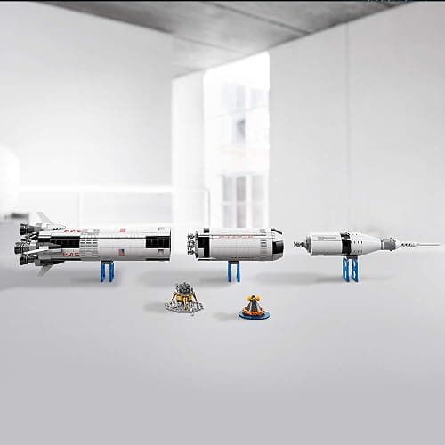 LEGO 92176 Ideas NASA Apollo Saturn V Space Rocket and Vehicles, Spaceship Collectors Building Set with Display Stand [Amazon Exclusive], 14+ years thumbnail 8