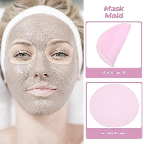 LEORX 2 pack Collagen Mask Tray Reusable Facial Mask Mold for Diy Seaweed and Mud Making Face Plate for Salon and Home Skin Care thumbnail 9