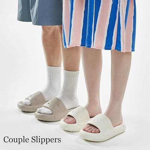 Jfxgjuv Cheese Sliders Cheese Slides Cheese Slippers for Women Men Pillow Sandals Cloud Slides Non Slip Quick Dry Shower Shoes - 10.5-11.5 Women/8.5-9.5 Men - Yellow thumbnail 6